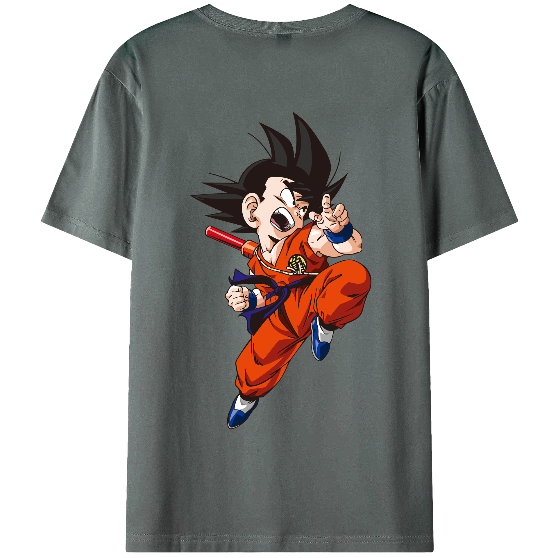 （画像用） ドラゴンボール 孫悟空（そん ごくう）Son Goku カカロット DRAGON BALL Kakarotto 綿100％ メンズ半袖Tシャツ（バックプリント） 通気性